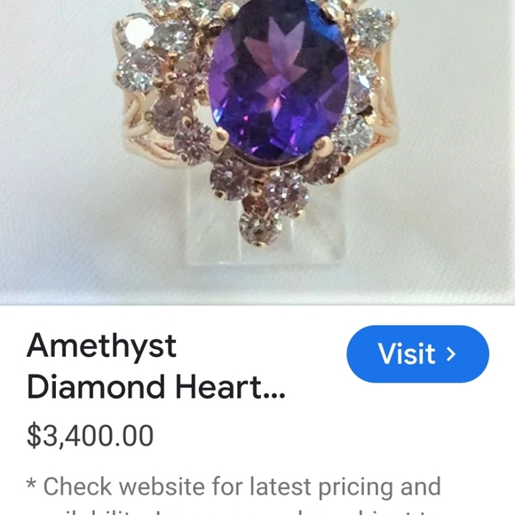 ๐14K Amethyst and diamond ring๐ - Picture 16 of 16
